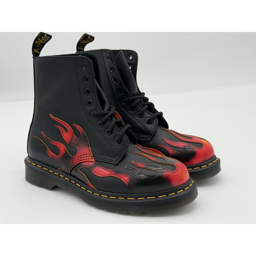 Men's 6 / Women's 7 - Dr. Martens 1460 Pascal Flame Boots 41517001 Leather 8 Eye